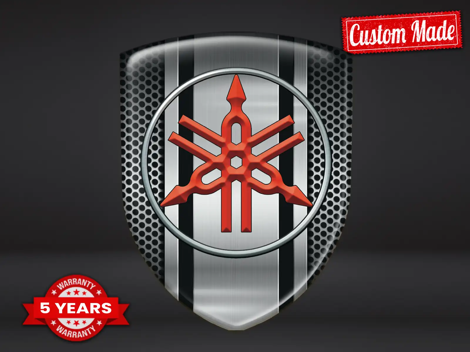 Yamaha Badge Résine Look Exclusif Décalcos Voitures Luxe